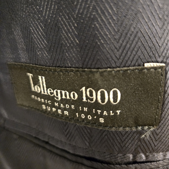 Joseph Abboud 2pc Suit Blue/Gray Plaid 48R/42 W 100% Italian Wool Mint - Picture 6 of 12